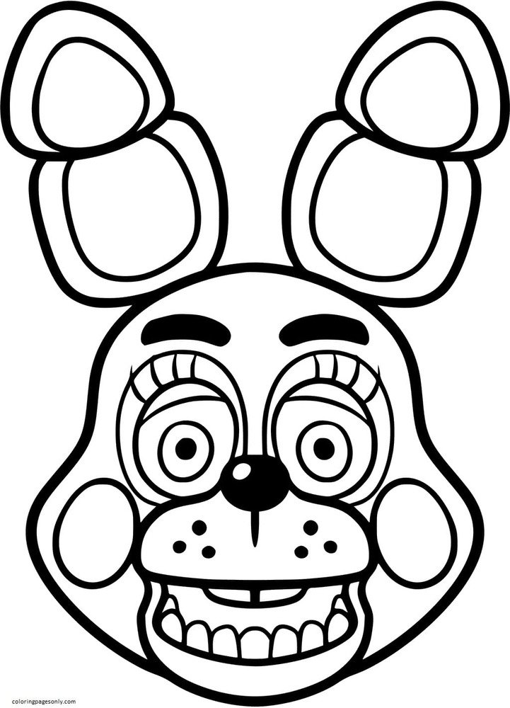 Withered Bonnie FNAF  Fnaf coloring pages, Dog coloring book