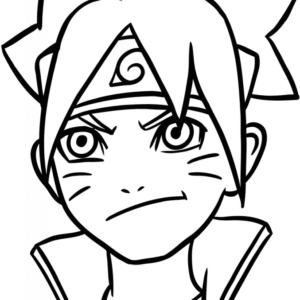 boruto with otsutsuki mode Coloring Page - Anime Coloring Pages