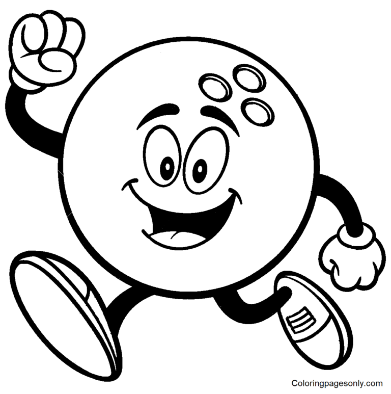 Bowling Coloring Pages Printable for Free Download