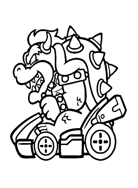 Mario Kart Coloring Pages Printable for Free Download