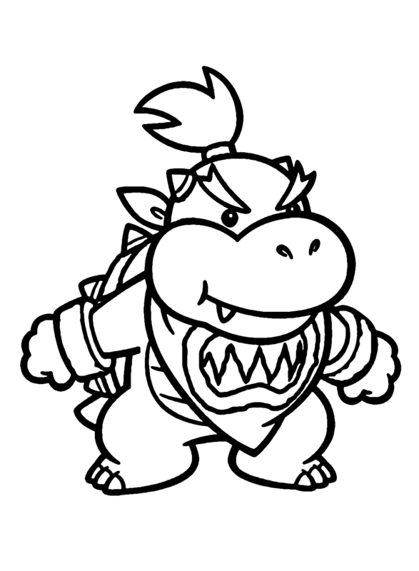 Bowser Jr Coloring Pages Printable for Free Download