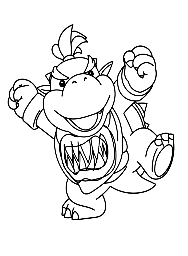 Bowser Jr Coloring Pages Printable for Free Download