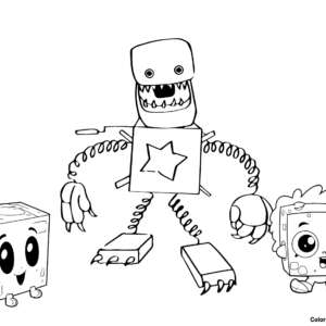 Printable Boxy Boo Coloring Pages Free For Kids And Adults