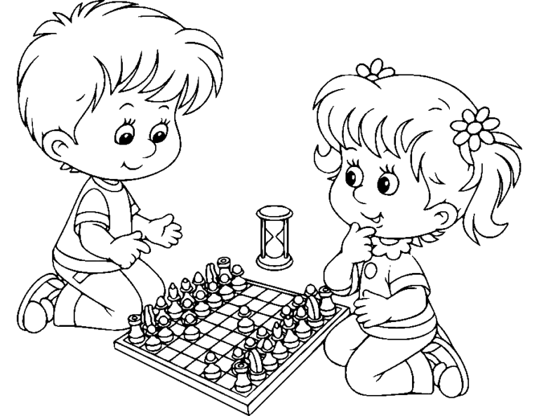 Chess Coloring Pages Printable for Free Download