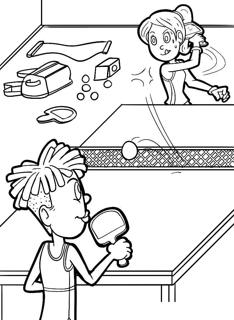 Table Tennis Coloring Pages Printable For Free Download