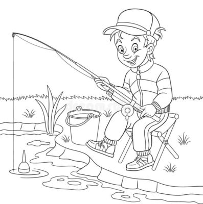 Fishing Coloring Pages Printable for Free Download