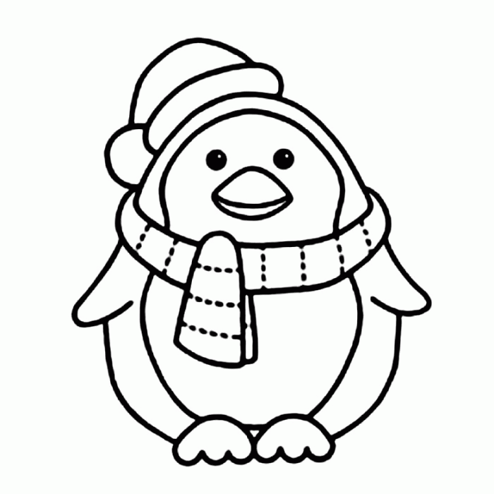coloring pages of cute penguins