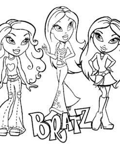 Bratz Coloring Pages Printable for Free Download