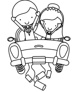 Bride and Groom Coloring Pages Printable for Free Download