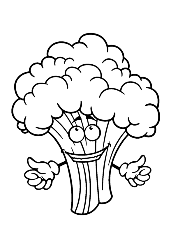 Broccoli Coloring Pages Printable for Free Download