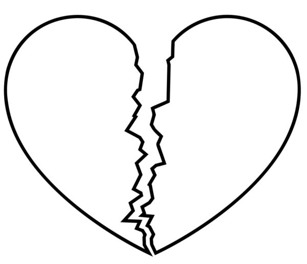 Broken Hearts Coloring Pages Printable for Free Download