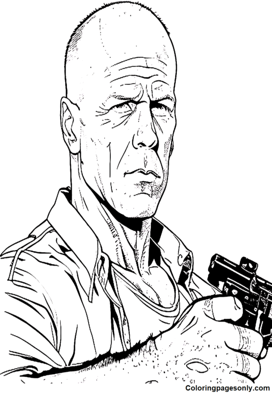 Bruce Willis Coloring Pages Printable for Free Download