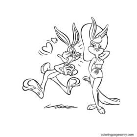 Lola Bunny Coloring Pages Printable for Free Download