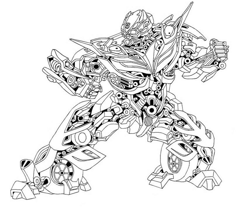transformers bumblebee coloring page