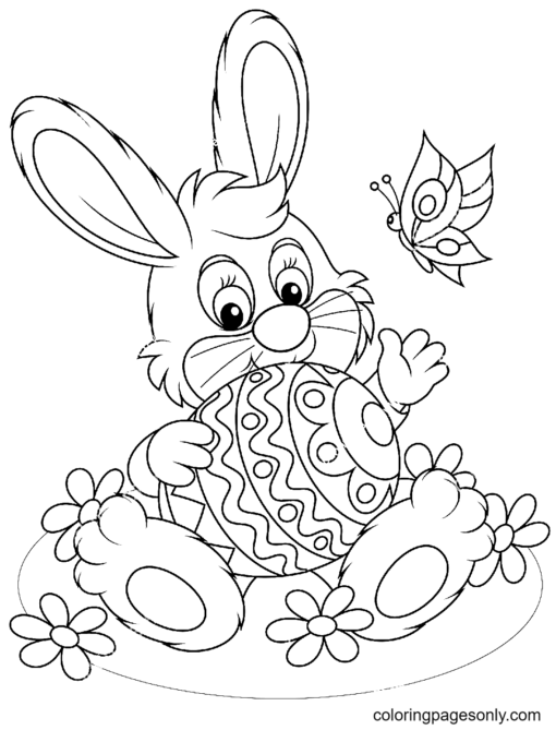 Easter Bunny Coloring Pages Printable for Free Download