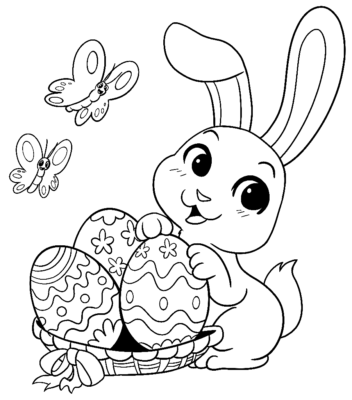 Easter Bunny Coloring Pages Printable for Free Download