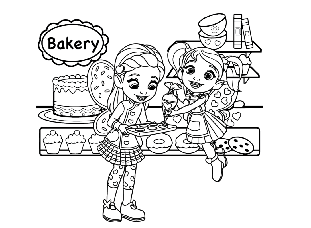 Butterbean’s Cafe Coloring Pages Printable for Free Download