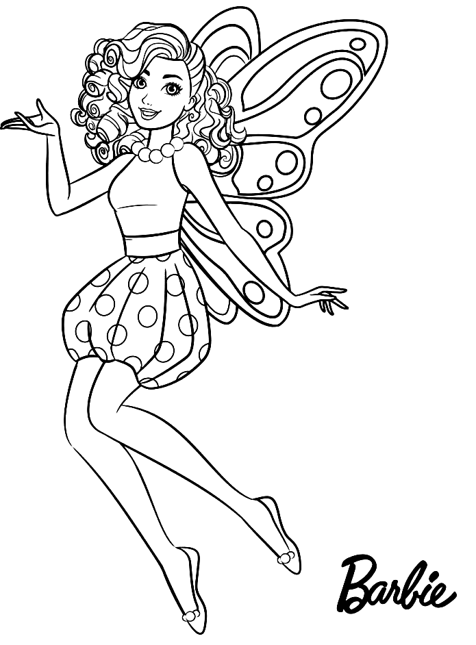 barbie fairy secret coloring pages