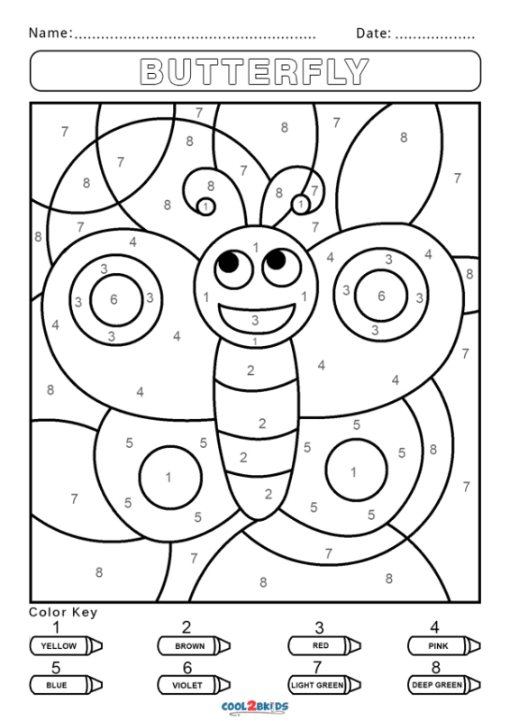 Color by Number Coloring Pages Printable for Free Download