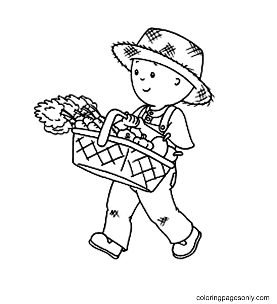 caillou birthday coloring pages