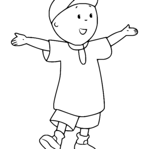 caillou birthday coloring pages