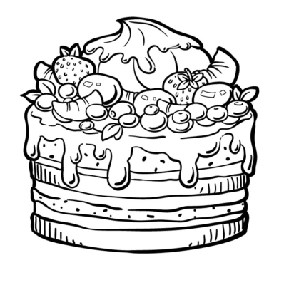 Cake Coloring Pages Printable for Free Download