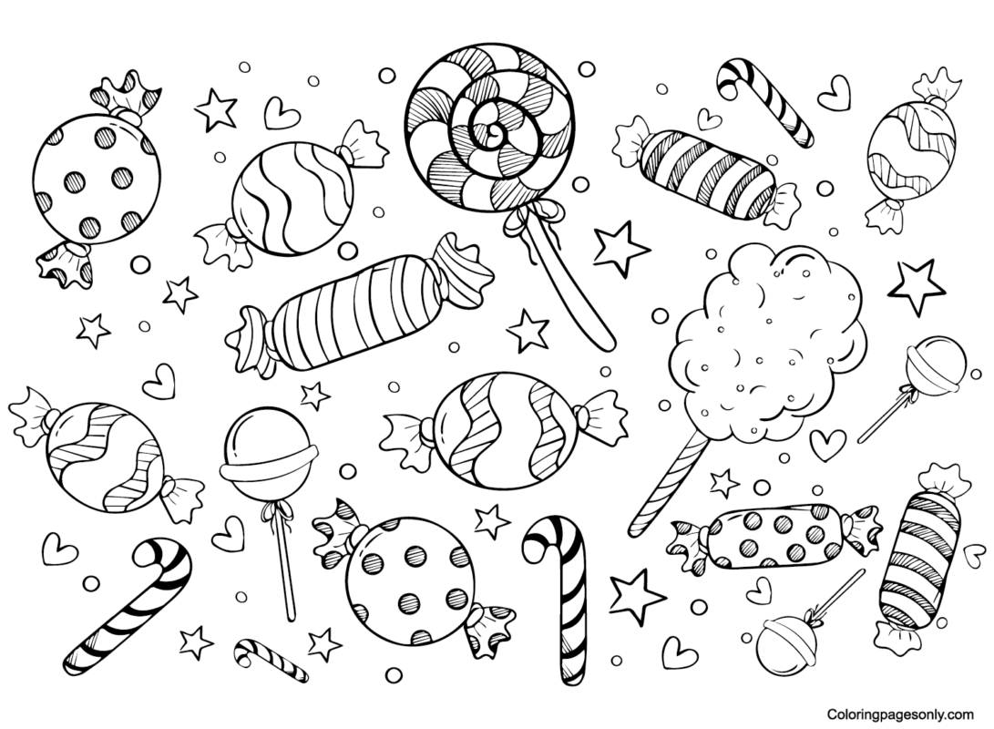 Candyland Coloring Pages Printable for Free Download