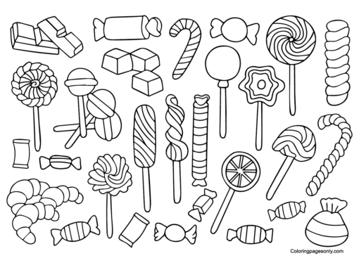 Candyland Coloring Pages Printable for Free Download