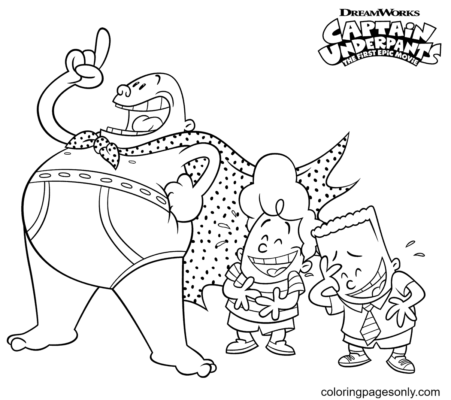 Captain Underpants Coloring Pages Printable for Free Download