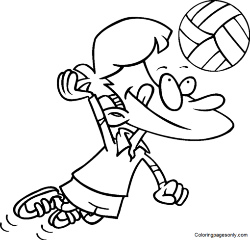 Volleyball Coloring Pages Printable for Free Download