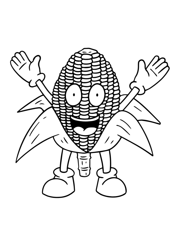 Corn Coloring Pages Printable for Free Download