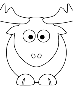 moose head coloring page