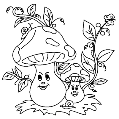 Mushroom Coloring Pages Printable for Free Download