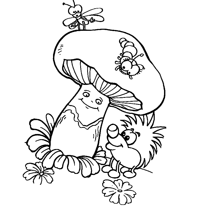 Mushroom Coloring Pages Printable for Free Download