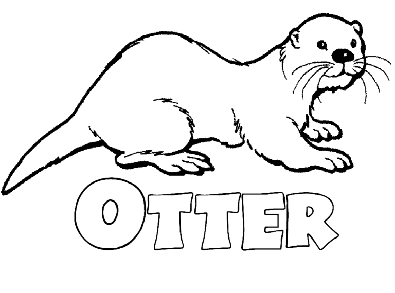 Otter Coloring Pages Printable for Free Download