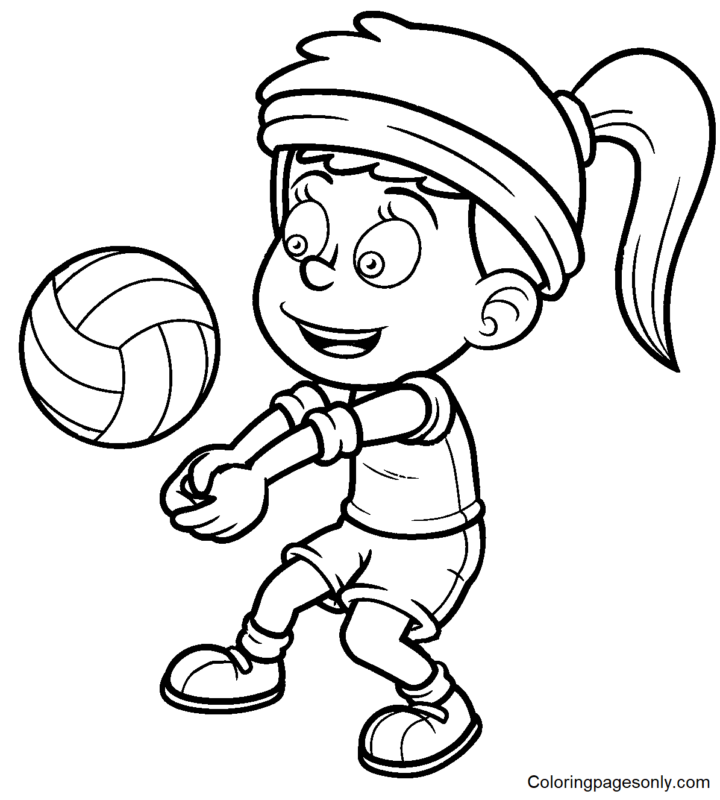 10 Volleyball Printable Coloring Pages for Kids and Adults