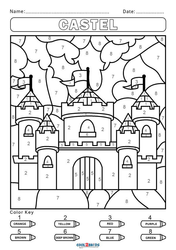 Color by Number Coloring Pages Printable for Free Download