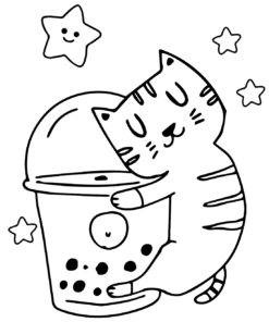 Boba Tea Coloring Pages Printable for Free Download