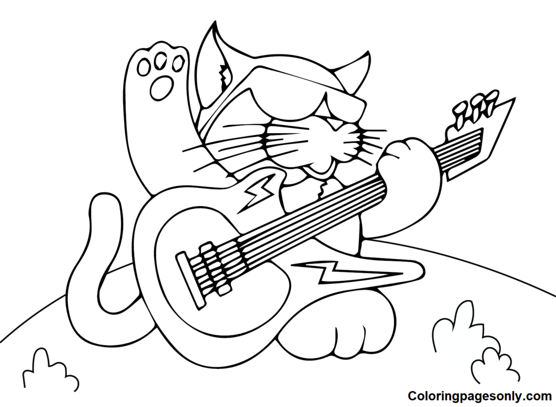 Guitar Coloring Pages Printable for Free Download