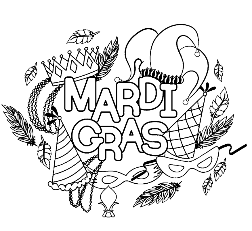 Mardi Gras Coloring Pages Printable for Free Download
