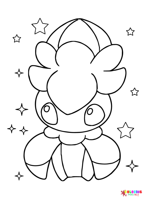 fomantis coloring page in pdf pokemon