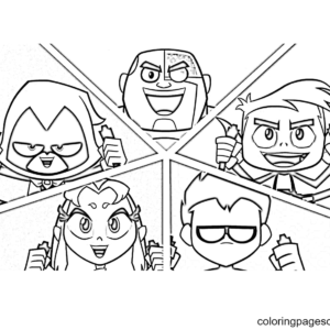 Free & Easy To Print Teen Titans Go Coloring Pages - Tulamama