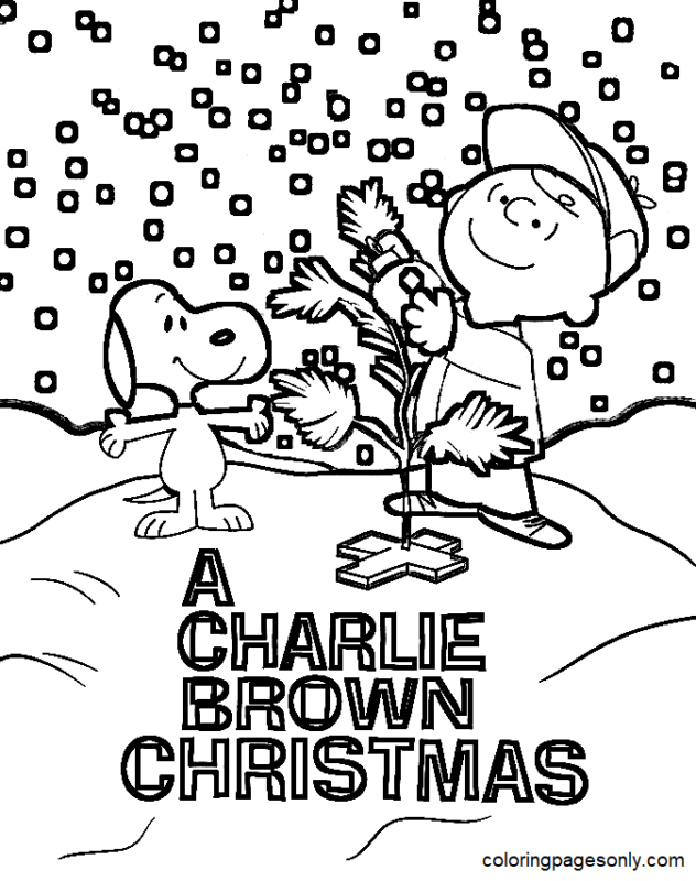 Charlie Brown Christmas Coloring Pages Printable for Free Download