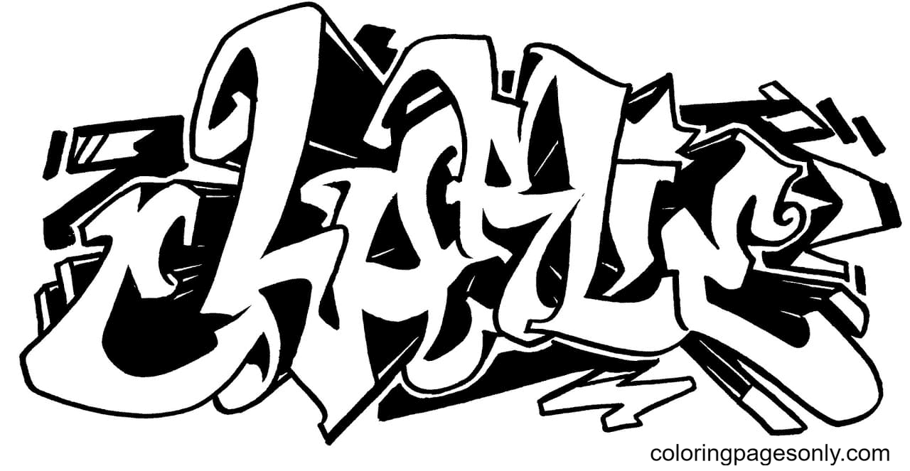 Graffiti Coloring Pages Printable for Free Download