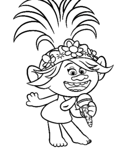 Poppy Coloring Pages Printable for Free Download