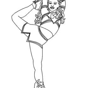 Cheerleading Coloring Pages Printable for Free Download