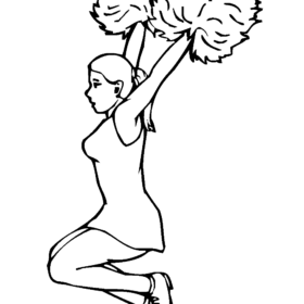 Cheerleading Coloring Pages Printable for Free Download