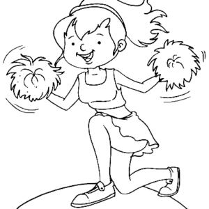 sport for girls coloring pages cheerleading