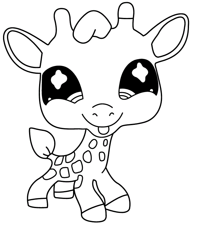 coloring pages of cute giraffes