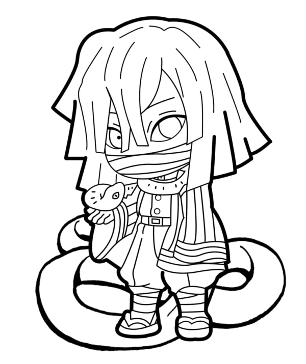 Iguro Obanai Coloring Pages Printable for Free Download